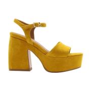 Carmens High Heel Sandals Yellow, Dam