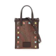 Etro Studded Mini Shopping Bag Brown, Dam