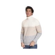 Brunello Cucinelli Randig Cashmere Turtlenecktröja Multicolor, Herr