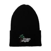 Palm Angels Beanie med logotyp Black, Herr