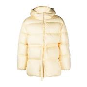 Palm Angels Beige Side-Stripe Puffer Jacka Beige, Dam