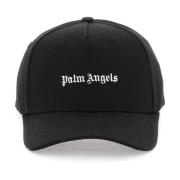 Palm Angels Broderad baseballkeps med kontrasterande logotyp Black, He...