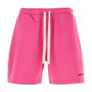 Palm Angels Fuchsia Bomulls Bermuda Shorts Pink, Herr