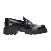 Tod's Svarta Sandaler med Preppy Stil Black, Dam