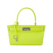 Tory Burch Petite Lee Radziwill Cat Eye Väska - Gul Läder Green, Dam