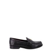 Tory Burch Svarta Läderloafers för Kvinnor Black, Dam