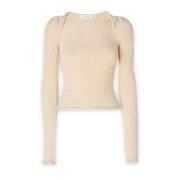 Sportmax Stickkläder Beige, Dam