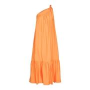 Co'Couture Orange Asymmetrisk Klänning med Off-Shoulder Design Orange,...