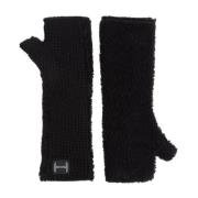 Hogan Stickade/Fleece Handskar för Kvinnor Black, Unisex