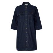 My Essential Wardrobe Shirt Dresses Blue, Dam