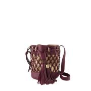 See by Chloé Vicki Axelväska - Elegant Calfskin Bucket Bag Purple, Dam