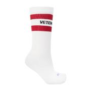 Vetements Stretchiga vita bomullsblandade strumpor White, Dam