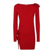 Blugirl Damklänning med Applicerade Rosor Red, Dam