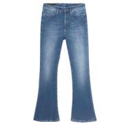 Dondup Slim Fit Cropped Jeans Blue, Dam