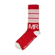 Meryll Rogge Randiga Logosockor Red, Dam