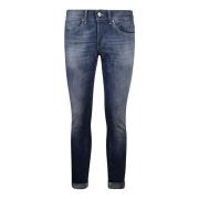 Dondup George Skinny Fit Jeans i Blå Organisk Denim Blue, Herr