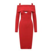 Andrea Adamo Knitted Dresses Red, Dam