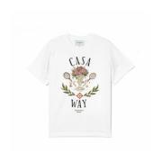 Casablanca Tryckt Logotyp T-shirt - Vit White, Herr