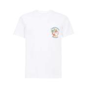 Casablanca Tryckt Logotyp T-shirt - Vit White, Herr