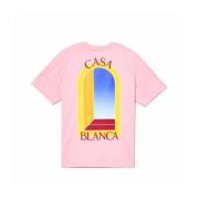 Casablanca T-shirt med tryckt logotyp Pink, Herr