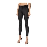 Guess Suede Leggings - Super Slim Fit Black, Dam