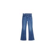 Levi's Flare Jeans i Medium Indigo Worn Stil Blue, Dam