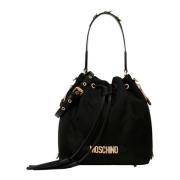 Moschino Nero Ss23 Dam Bucketväska Black, Dam