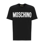 Moschino Svart bomull T-shirt med logotyp Black, Herr