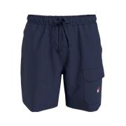 Tommy Jeans Ficka Strand Shorts Bermuda Stil Blue, Herr