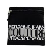 Versace Jeans Couture Svart Herr Axelremsväska med Logotyp Black, Herr
