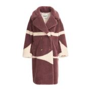 Essentiel Antwerp Jacka av fuskpäls och shearling Brown, Dam