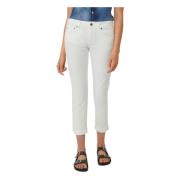 Dondup Rose Cropped Slim Fit Jeans White, Dam