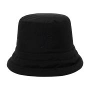 Moncler Svart Gore Tex Bucket Hat Black, Dam