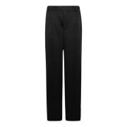 Saint Laurent Lyxiga Straight Byxor för Kvinnor Black, Dam