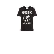 Moschino Double Question Logo T-shirt Black, Dam