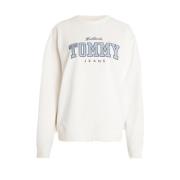 Tommy Hilfiger RLX Varsity Luxe Sweatshirt White, Dam