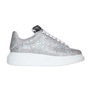 Alexander McQueen Silver Glitter Sneakers Aw23 Gray, Dam