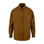 Aspesi Camicia Aspesi Modello 5414 D307 85218 Brown, Dam