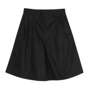 Comme des Garçons Svarta Oversized Bomullstwill Shorts Black, Herr
