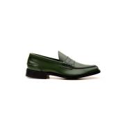 Tricker's Gröna Anilin Moccasins för Män Green, Herr