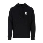 Études Svart bomulls sweatshirt Black, Herr