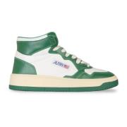 Autry Mid Bicolor Gröna Sneakers Green, Dam