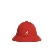 Kangol Röd Bucket Hat med Frontlogo Red, Dam