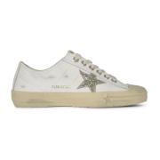 Golden Goose Glitterstjärna Läder Sneakers White, Dam