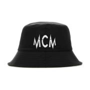 MCM Stilfull Svart Nylon Bucket Hat Black, Unisex