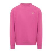 Autry Fuchsia Crew Neck Sweatshirt Pink, Herr