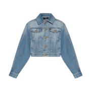 Balmain Kort jeansjacka Blue, Dam