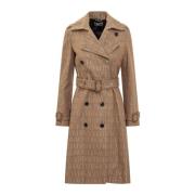 Versace Vattentäta Trenchcoats Beige, Dam