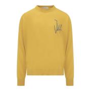 JW Anderson Jacquard Crewneck Sweater Yellow, Herr