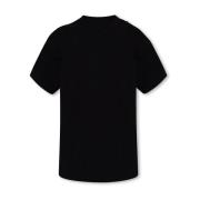 MM6 Maison Margiela T-shirt med utsnitt Black, Dam